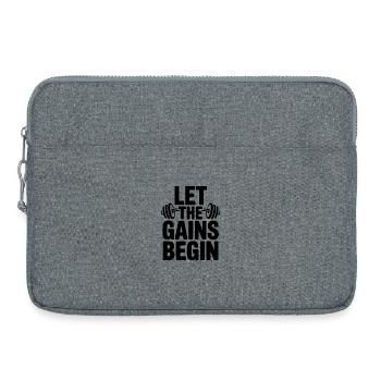 Lasst die Gewinne beginnen. - Laptoptasche 15" - Grau meliert - Vorne