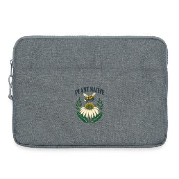 Plantez un jardin indigène des abeilles et des échinaces - Sacoche pour ordinateur portable 15 pouces - gris chiné - Devant