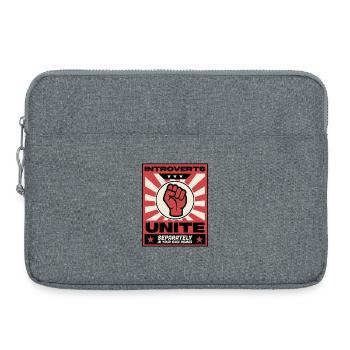 Introverts unite - Laptop bag 15" - heather grey - Front
