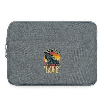 Père et Fille Équipe Pour La Vie Grunge - Sacoche pour ordinateur portable 15 pouces - gris chiné - Devant
