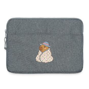 Cozy Moonstar Capibara in Starry Qulit Cape - Laptop bag 15" - heather grey - Front