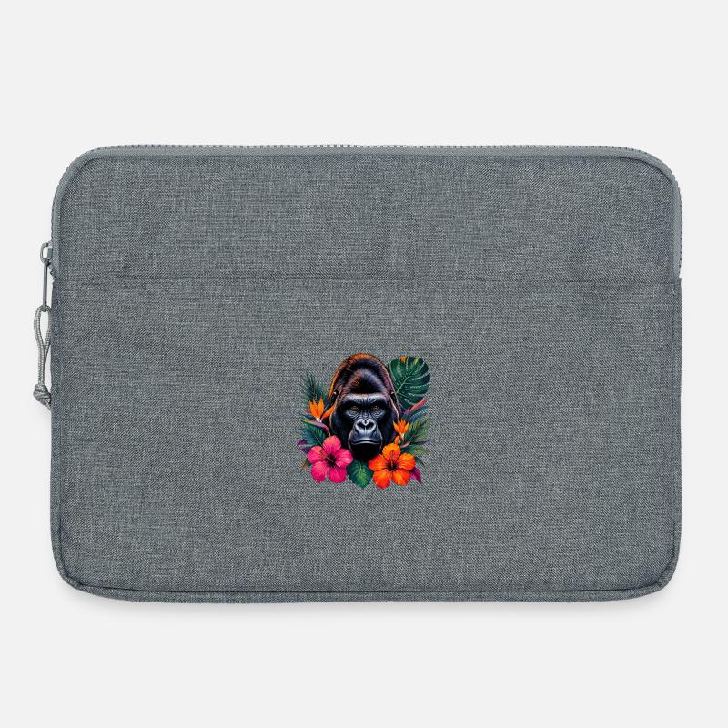 Gorilla Tropenblüte - Laptoptasche 15" - Grau meliert