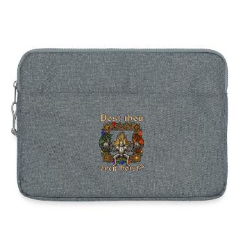 Hehst du überhaupt Ren Faire im Mittelalter - Laptoptasche 15" - Grau meliert - Vorne