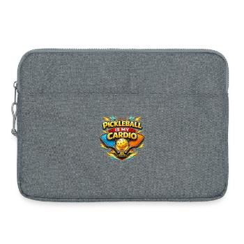 Pickleball Is My Cardio | Humor Sports Racket - Laptop bag 15" - heather grey - Front