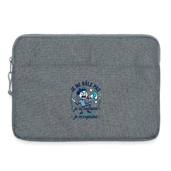 Je Ne Râle Pas Je M'exprime Mégaphone - Sacoche pour ordinateur portable 15 pouces - gris chiné - Devant