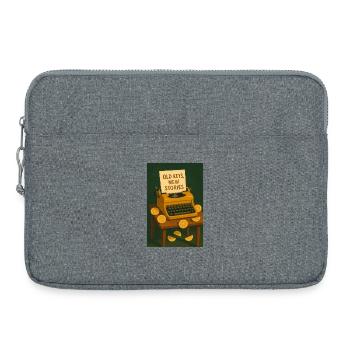Old keys, new stories | Writing - Laptop bag 15" - heather grey - Front