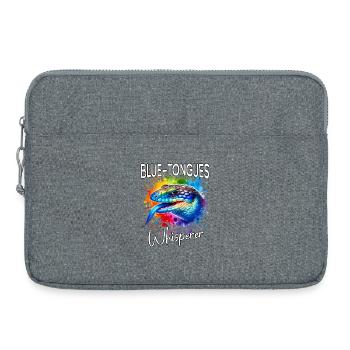 Blauzungenskink Flüsterer - Laptoptasche 15" - Grau meliert - Vorne