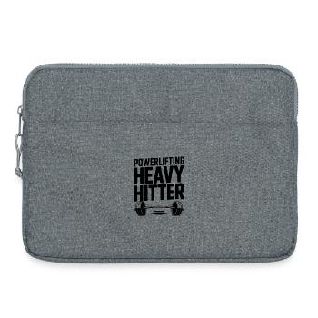 Powerlifting schwerer Schlagmann - Laptoptasche 15" - Grau meliert - Vorne