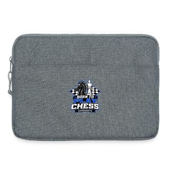 Joueur d’échecs Stratégies d’échiquier Cheval de tournoi - Sacoche pour ordinateur portable 15 pouces - gris chiné - Devant