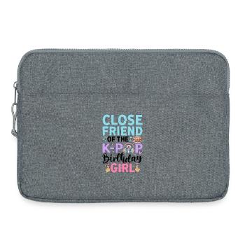 Amie proche de la fille d’anniversaire de la K-Pop - Sacoche pour ordinateur portable 15 pouces - gris chiné - Devant