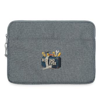 Best Dad Ever Toolbox - Laptop bag 15" - heather grey - Front