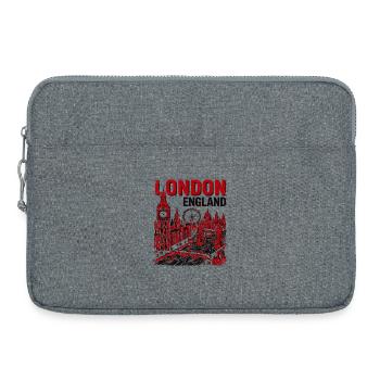 London England Skyline With Famous Landmarks - Laptoptasche 15" - Grau meliert - Vorne
