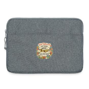Bestes Ruhestands Geschenk Mehr Hunde Spruch Rente - Laptoptasche 15" - Grau meliert - Vorne
