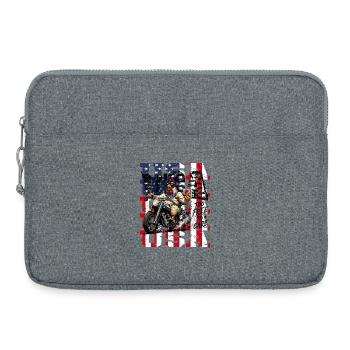 US Chicken Motorcycle trop libre pour s’en soucier plus drôle - Sacoche pour ordinateur portable 15 pouces - gris chiné - Devant