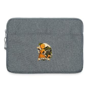 Wachau Marille Vintage Reiseliebe - Laptoptasche 15" - Grau meliert - Vorne
