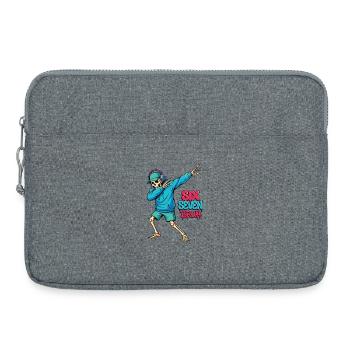 67 Skeleton Bruh Streetwear Shirt - Laptoptasche 15" - Grau meliert - Vorne