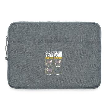 Englischer Schäferhund - Laptoptasche 15" - Grau meliert - Vorne