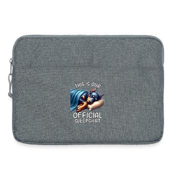 Chemise de nuit drôle de doberman - Sacoche pour ordinateur portable 15 pouces - gris chiné - Devant