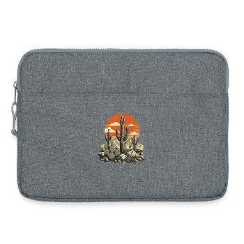 Desert Cactus Sunset - Laptop bag 15" - heather grey - Front