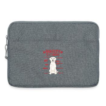 Motif anatomique du Labrador blanc - Sacoche pour ordinateur portable 15 pouces - gris chiné - Devant