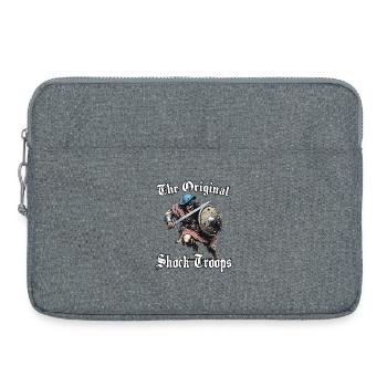 Scottish Clan Warrior Motif | Highland Charge - Laptop bag 15" - heather grey - Front