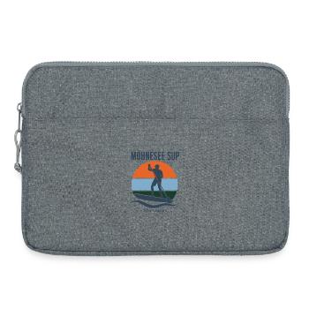 Möhnesee SUP Feierabend Retro Sunset Paddler - Laptoptasche 15" - Grau meliert - Vorne