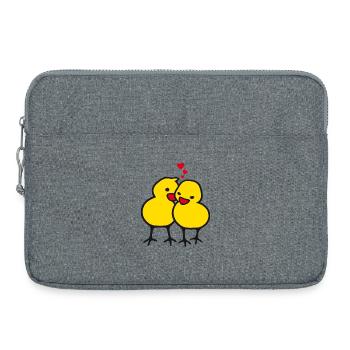 chicks in love (b) - Laptop bag 15" - heather grey - Front