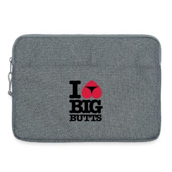 I_love_big_butts - Laptop bag 15" - heather grey - Front