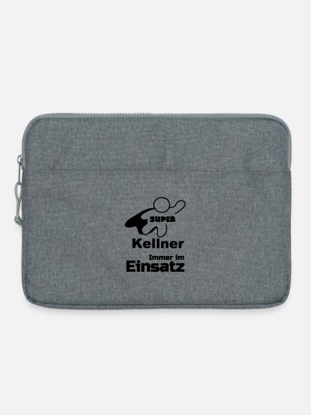 Super Kellner Geschenk - Laptoptasche 15" - Grau meliert