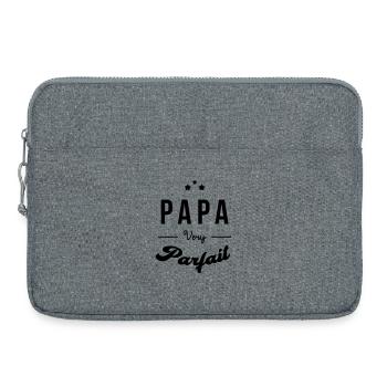 Papa - Fête des Pères - Anniversaire - Bébé - Laptop bag 15" - heather grey - Front