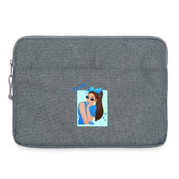 Glitter queen - Laptop bag 15" - heather grey - Front
