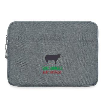 Tiere retten Menschen essen - Laptoptasche 15" - Grau meliert - Vorne