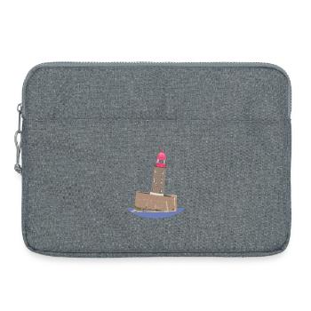 La tour penchée de Bremerhaven sans texte - Sacoche pour ordinateur portable 15 pouces - gris chiné - Devant