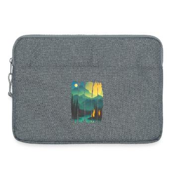 Landscape Campfire Forest - Laptop bag 15" - heather grey - Front