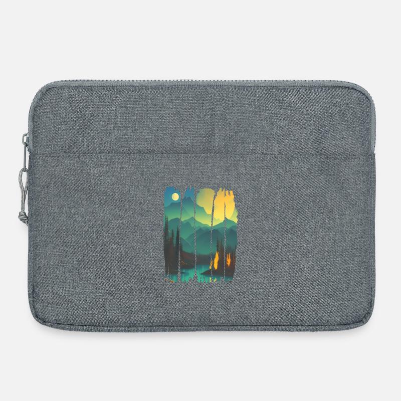 Landscape Campfire Forest - Laptop bag 15" - heather grey