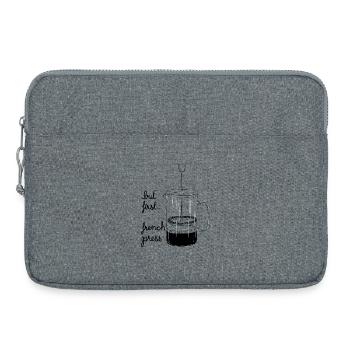 But first... french press - Laptoptasche 15" - Grau meliert - Vorne