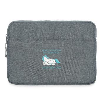 ! What do we say to christmas? No No No! - Laptop bag 15" - heather grey - Front