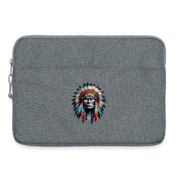 Amérindien Américain - Sacoche pour ordinateur portable 15 pouces - gris chiné - Devant