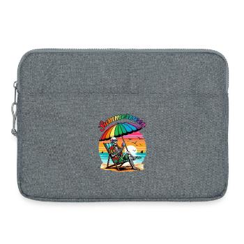 Summerween Skeleton: Chillen im Sommer - Laptoptasche 15" - Grau meliert - Vorne