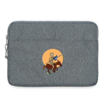 Chevalier à cheval - Sacoche pour ordinateur portable 15 pouces - gris chiné - Devant