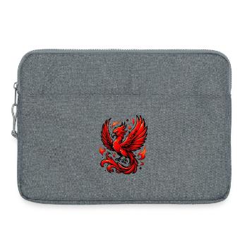 Phénix rouge - Sacoche pour ordinateur portable 15 pouces - gris chiné - Devant