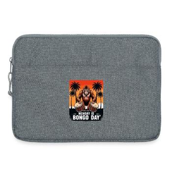Monkey Bongo Drummer - Laptop bag 15" - heather grey - Front