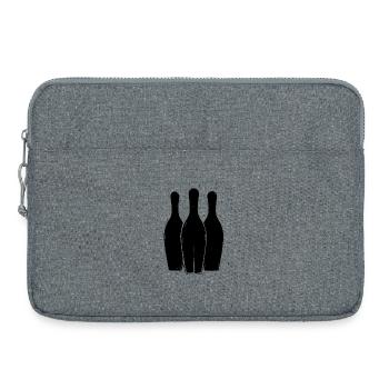 Bowling Drawing - Laptop bag 15" - heather grey - Front