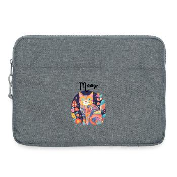 Colorful Cat Patchwork Anthology - Laptop bag 15" - heather grey - Front