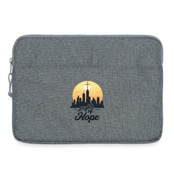 Light of hope - Laptop bag 15" - heather grey - Front