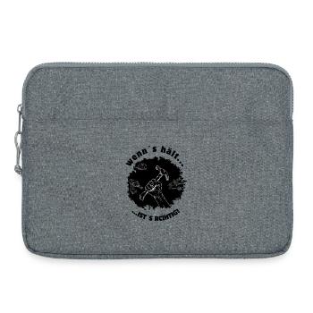If it holds, it's right! - Laptop bag 15" - heather grey - Front