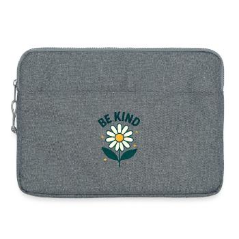 Inspirational flower with message - Laptop bag 15" - heather grey - Front
