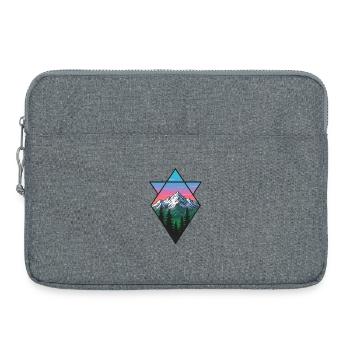 Montagnes en Diamant Crépuscule - Sacoche pour ordinateur portable 15 pouces - gris chiné - Devant