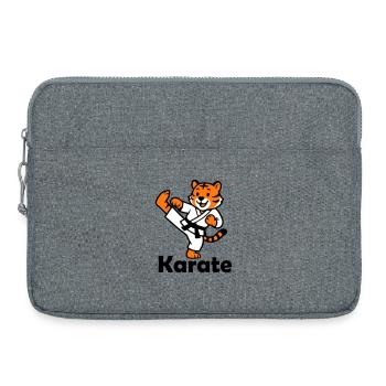 Karaté Tigre - Sacoche pour ordinateur portable 15 pouces - gris chiné - Devant