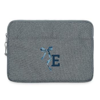 Monogramm und Geschenkidee - Laptoptasche 15" - Grau meliert - Vorne